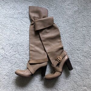 Dolce & Gabbana Tan Over the Knee Boots